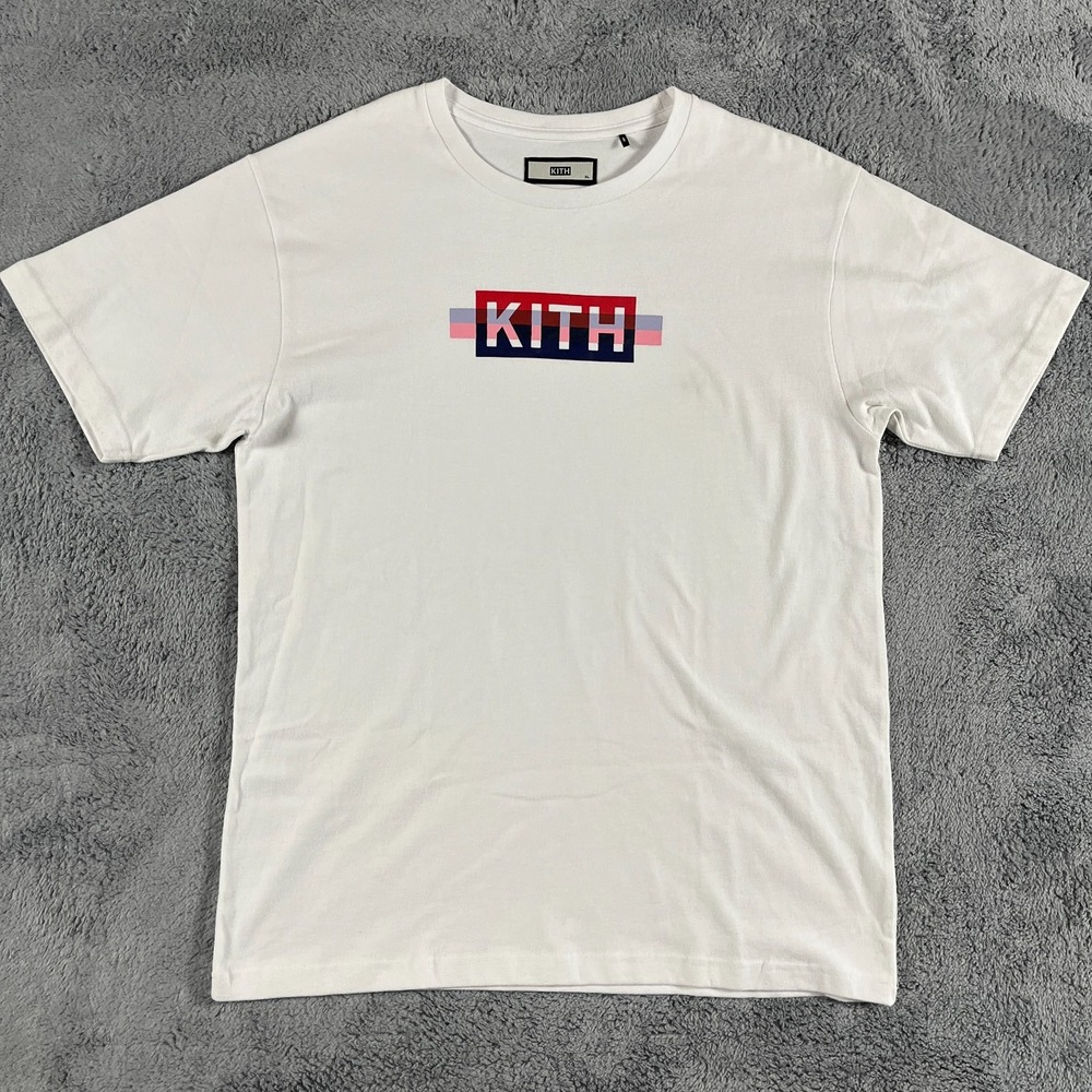 Kith Strike Logo T-shirt Tee White XL RARE White Crew neck Y2K Short Sleeve
